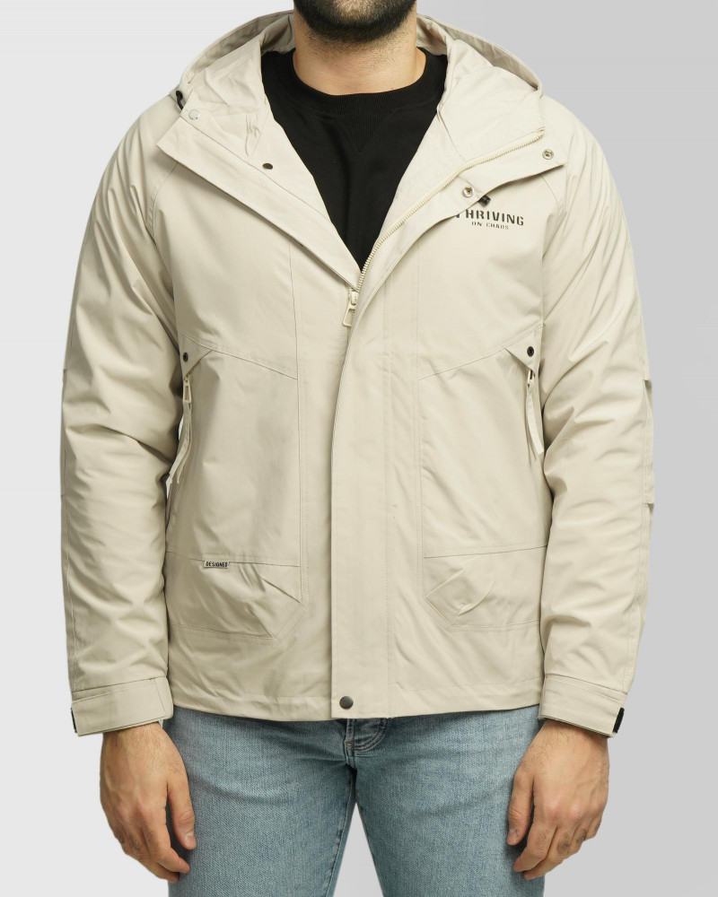 خرید و قیمت سویشرت شمعی کلاه دار مردانه کرم 24449187