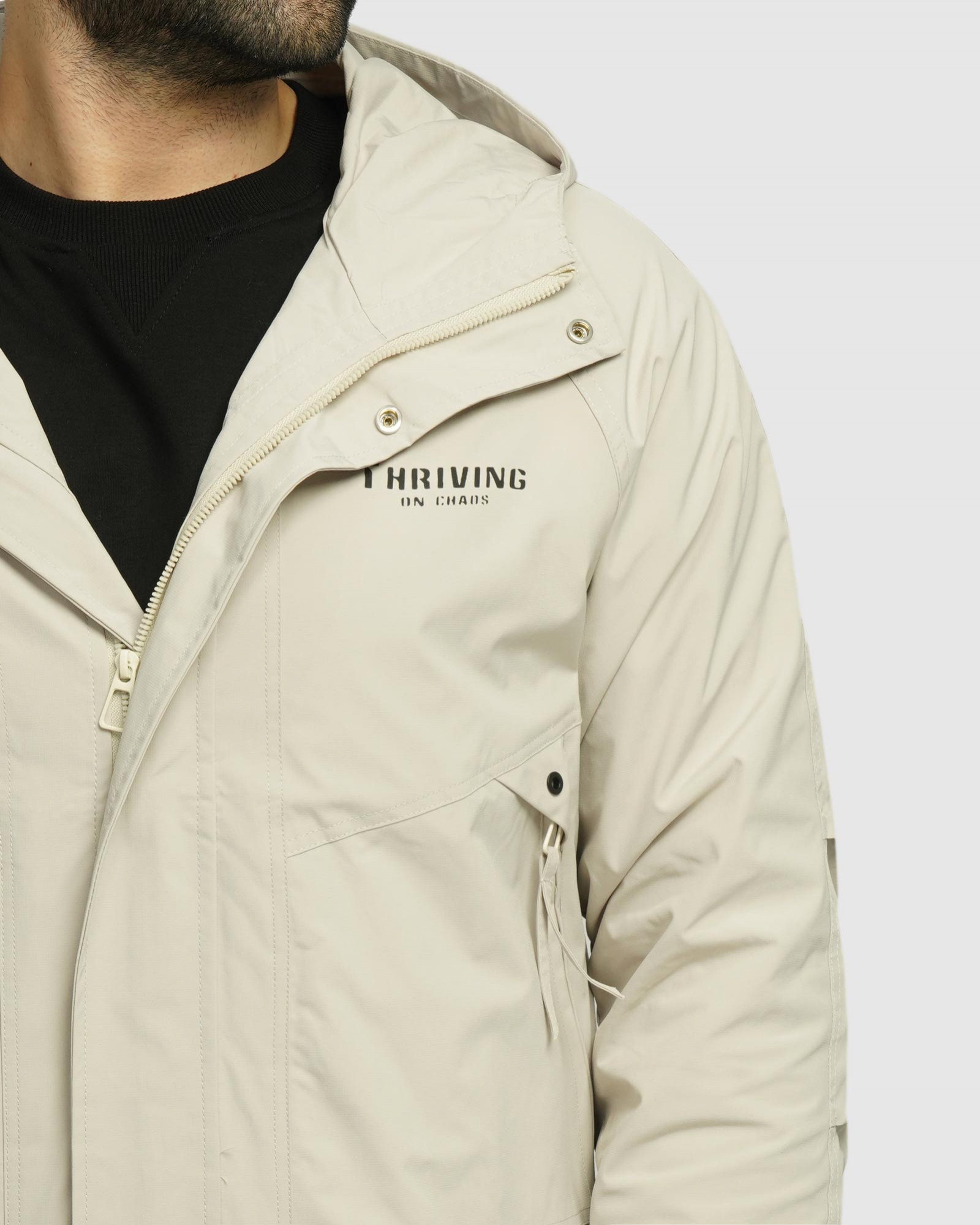 خرید و قیمت سویشرت شمعی کلاه دار مردانه کرم 24449187