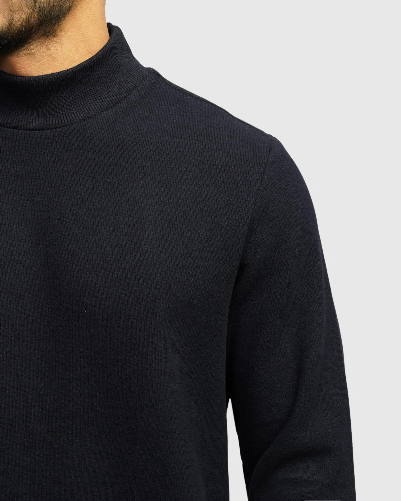 خرید و قیمت پلیور یقه 5 سانت ساده مردانه سرمه ای 24450110