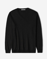 خرید و قیمت پلیور بافت یقه هفت ساده مردانه مشکی 24472112