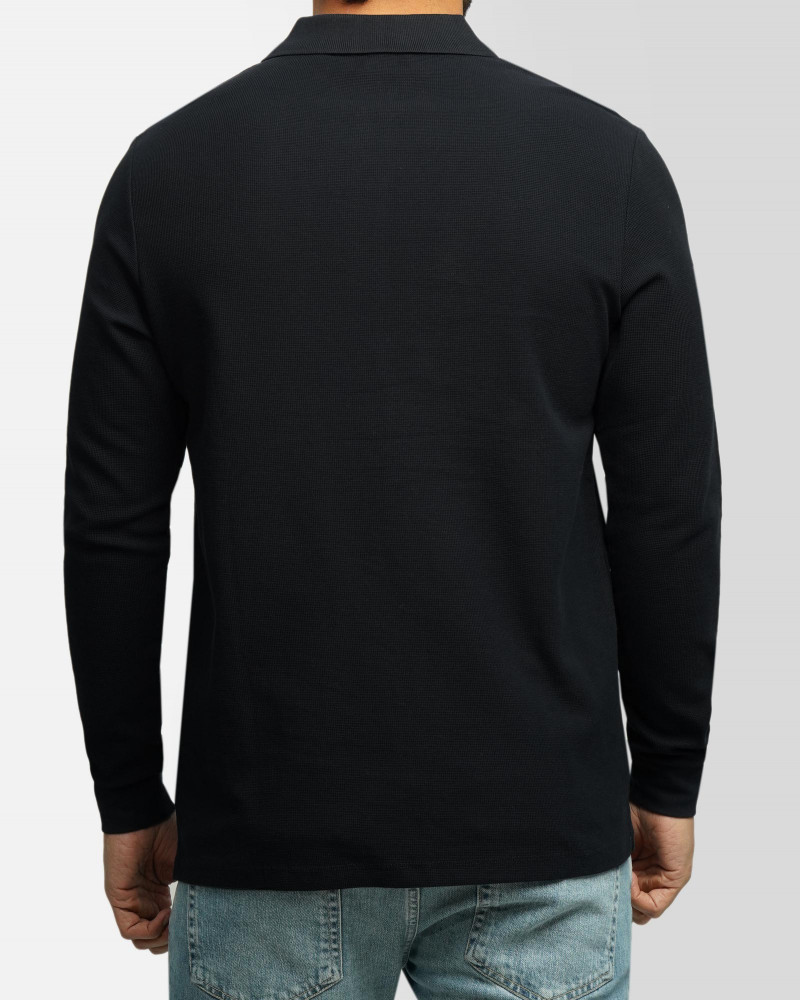 خرید و قیمت پولوشرت آستین بلند مردانه سرمه ای 84486135