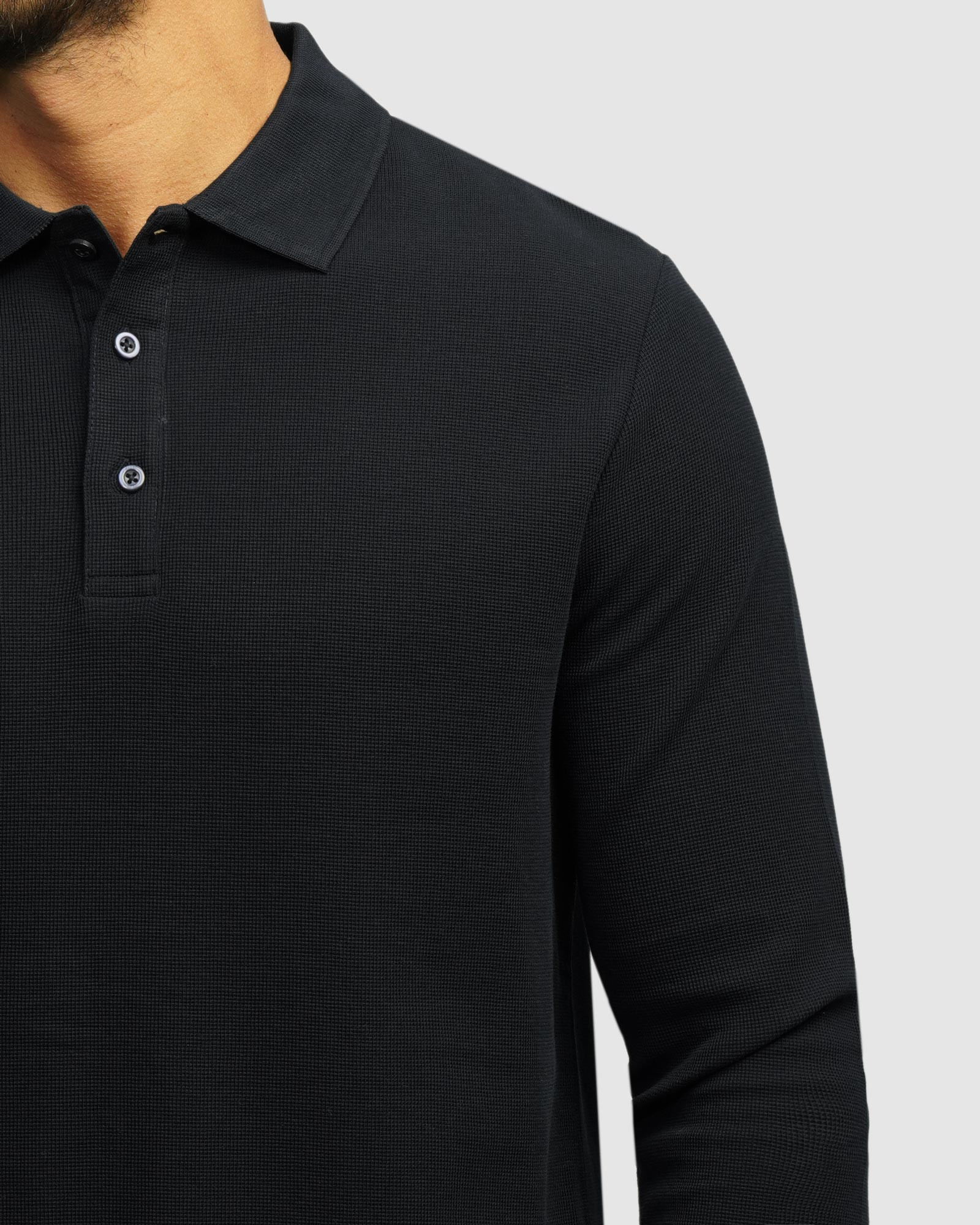 خرید و قیمت پولوشرت آستین بلند مردانه سرمه ای 84486135