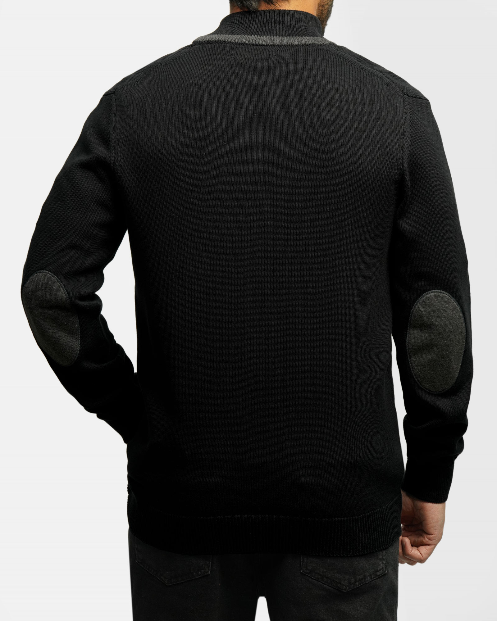 سویشرت بافت مردانه مشکی 24476131