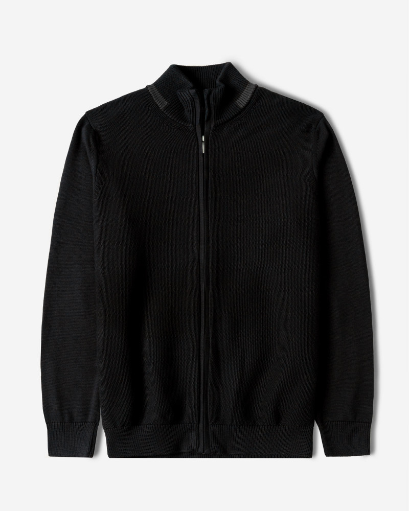 سویشرت بافت مردانه مشکی 24476131