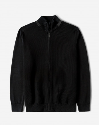 سویشرت بافت مردانه مشکی 24476131