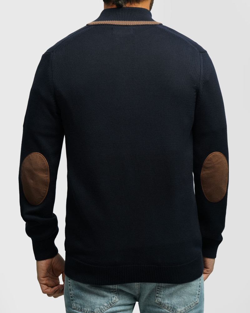 سویشرت بافت مردانه سرمه ای 24476131