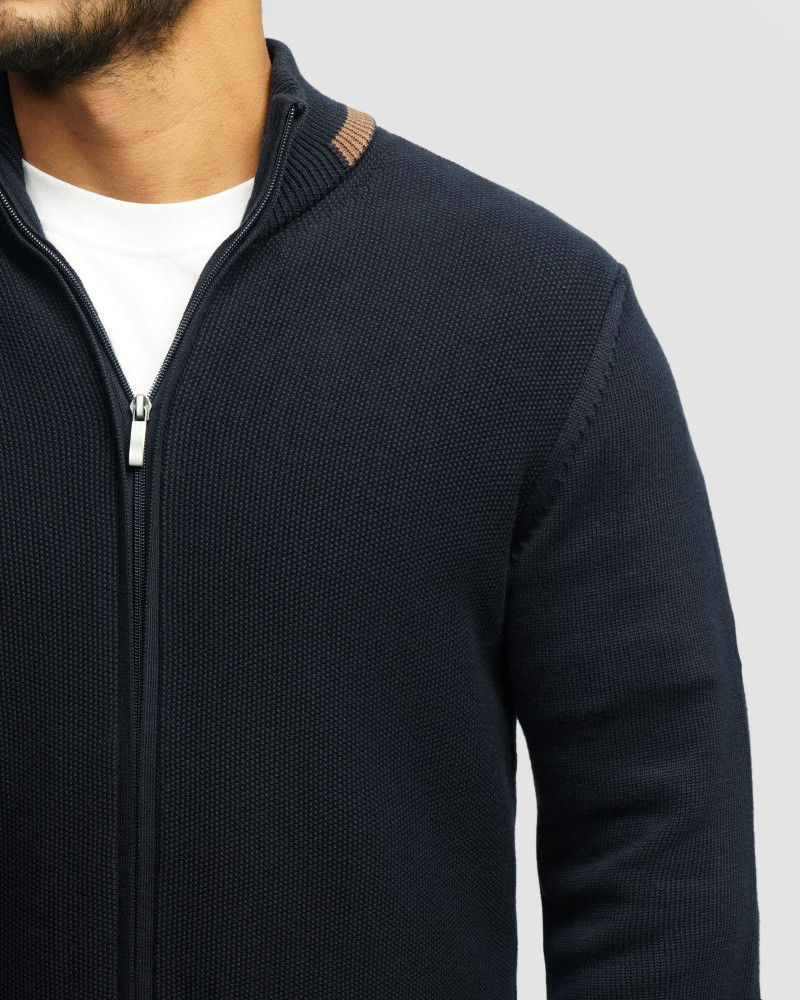 سویشرت بافت مردانه سرمه ای 24476131