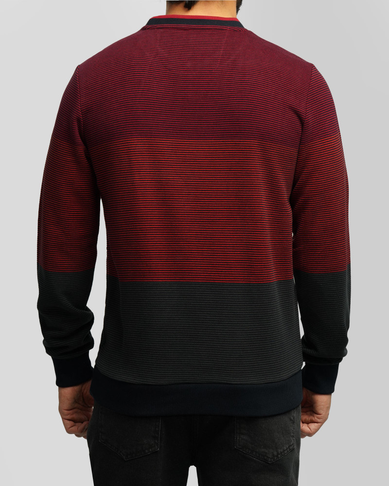 پلیور یقه گرد مردانه قرمز 84458153