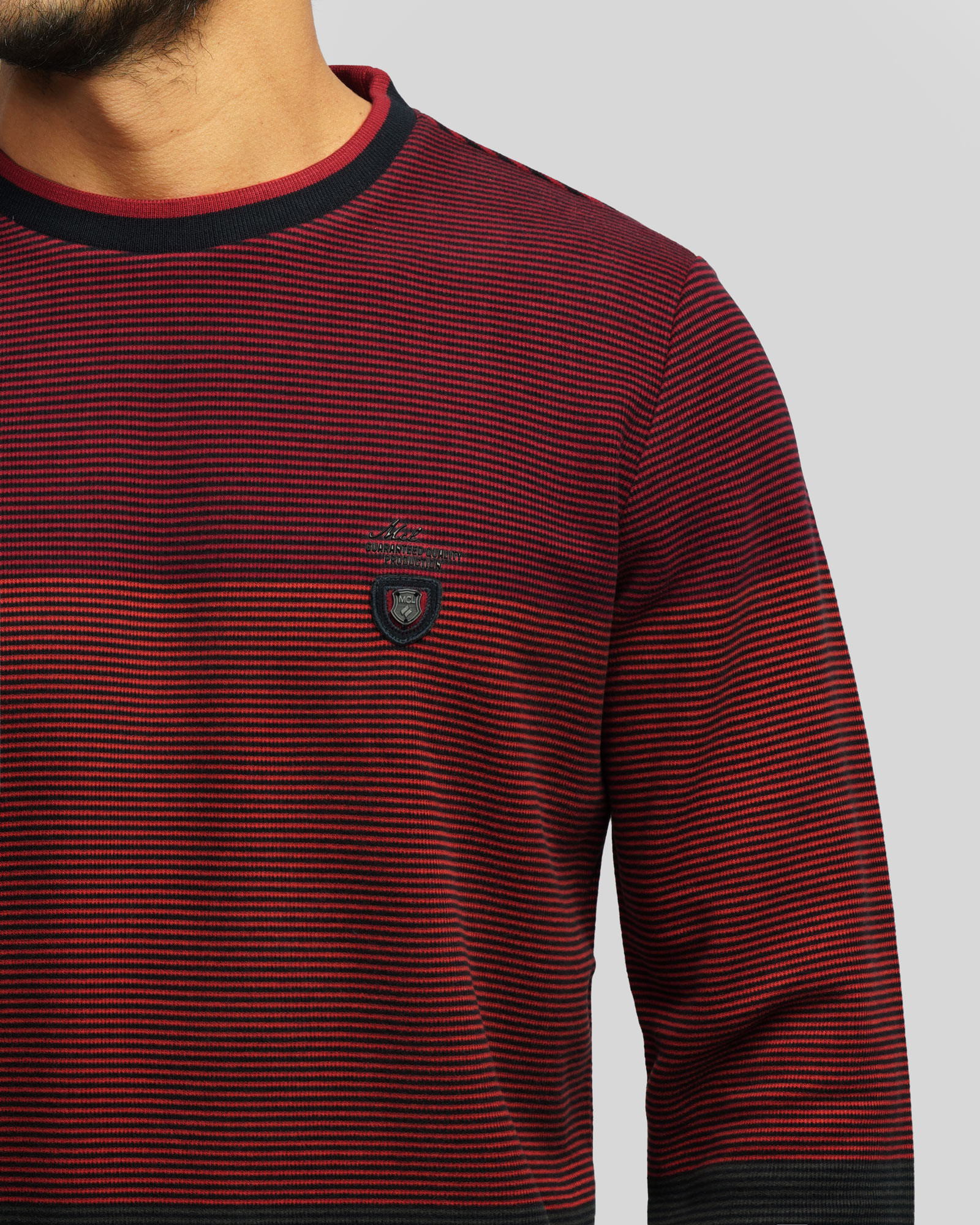 پلیور یقه گرد مردانه قرمز 84458153