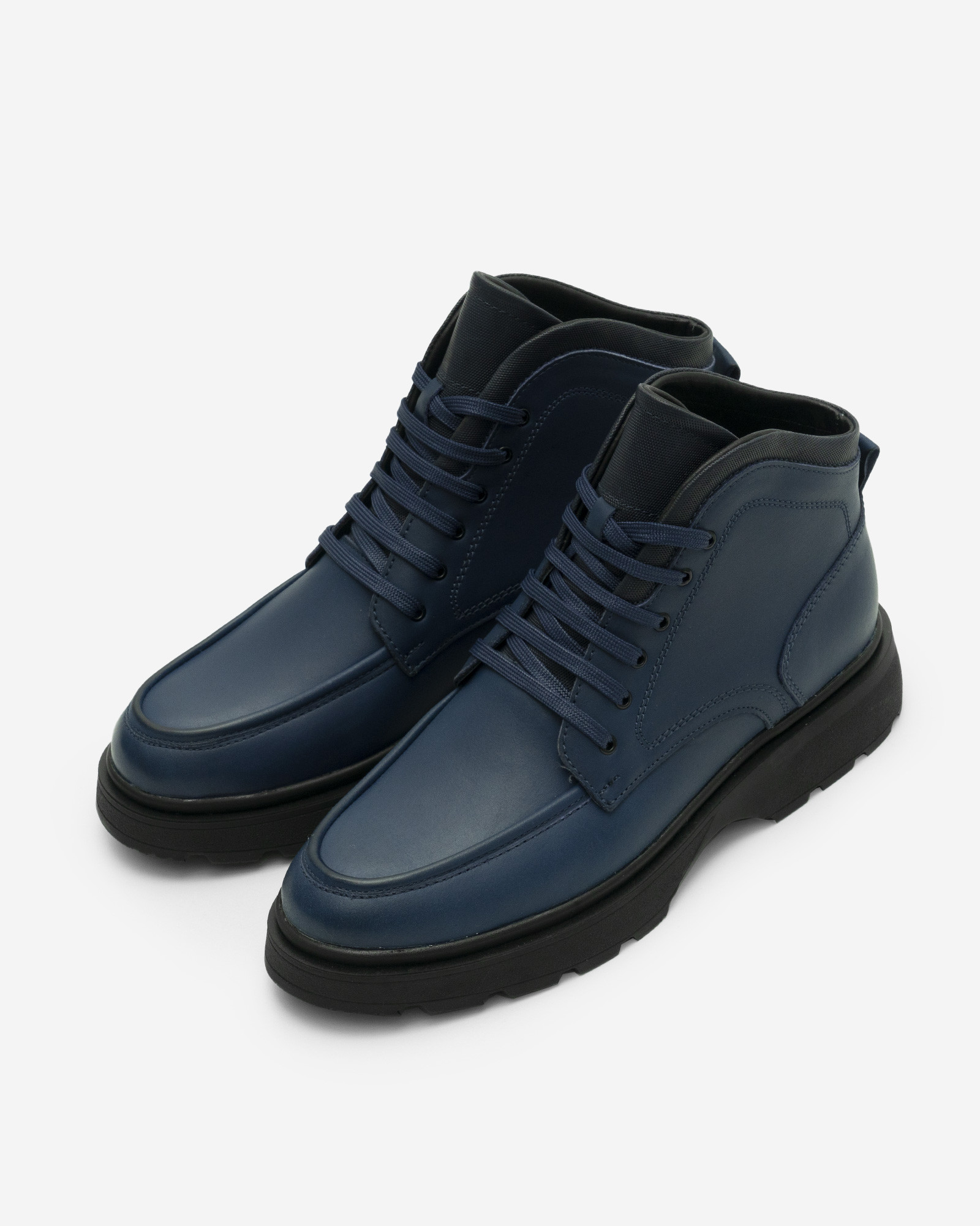 خرید و قیمت کفش بوت چرم مردانه بند دار  سرمه ای روشن 23373118