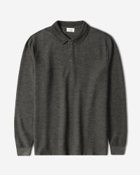 خرید و قیمت پولوشرت آستین بلند مردانه ذغالی 84486136