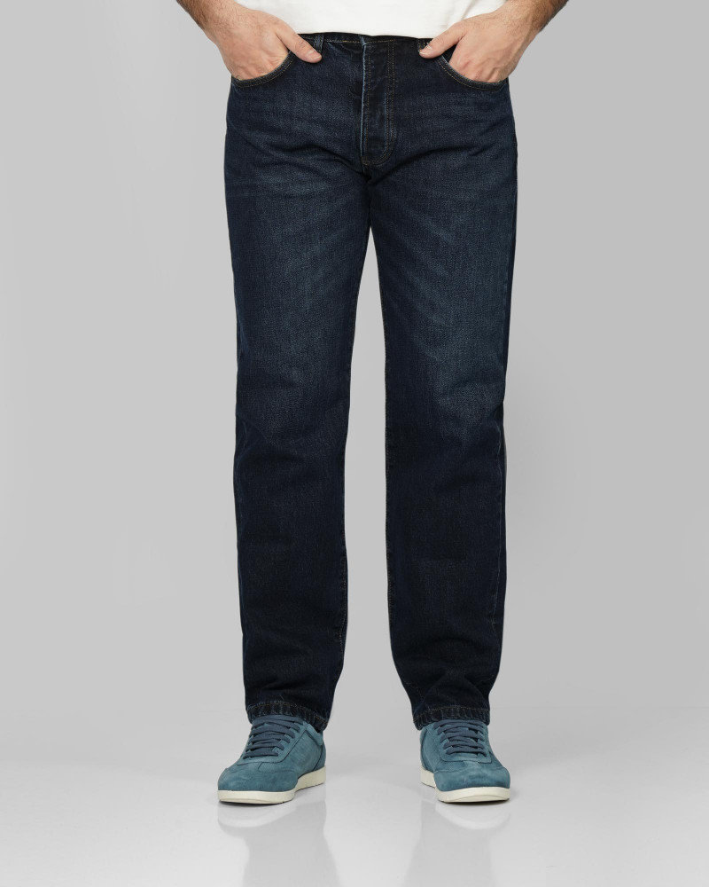 خرید و قیمت شلوار جین استریت فیت (Straight fit) ساده مردانه سرمه ای 24424853