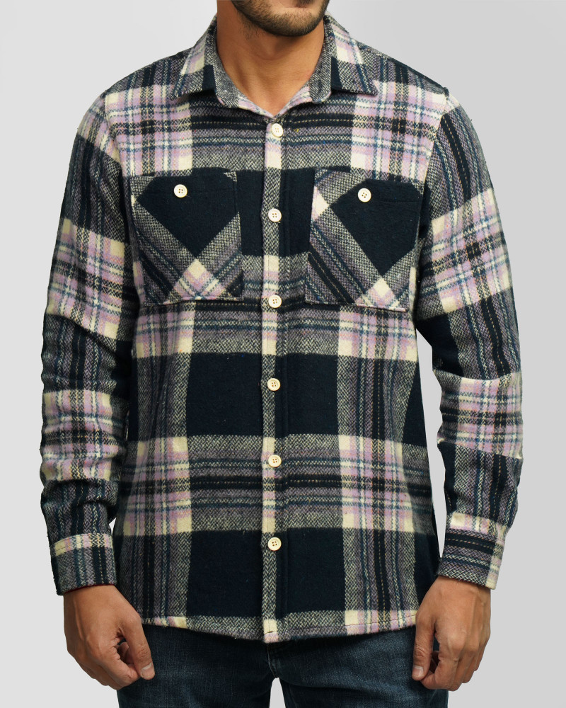 پیراهن ضخیم مردانه سرمه ای 24452318