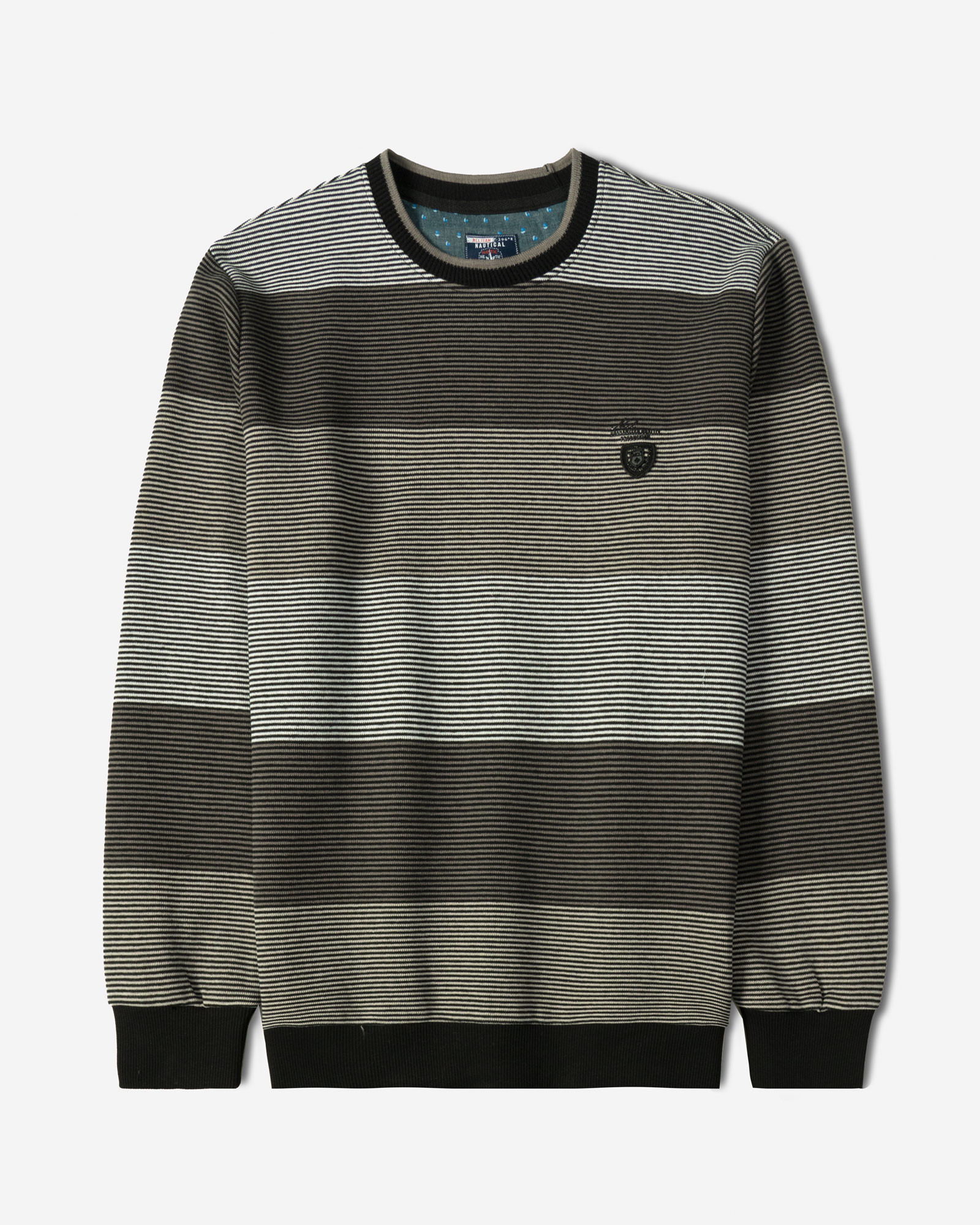 خرید و قیمت پلیور یقه گرد طرح دار مردانه خاکستری 84458152