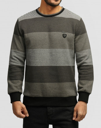 پلیور یقه گرد طرح دار 58152