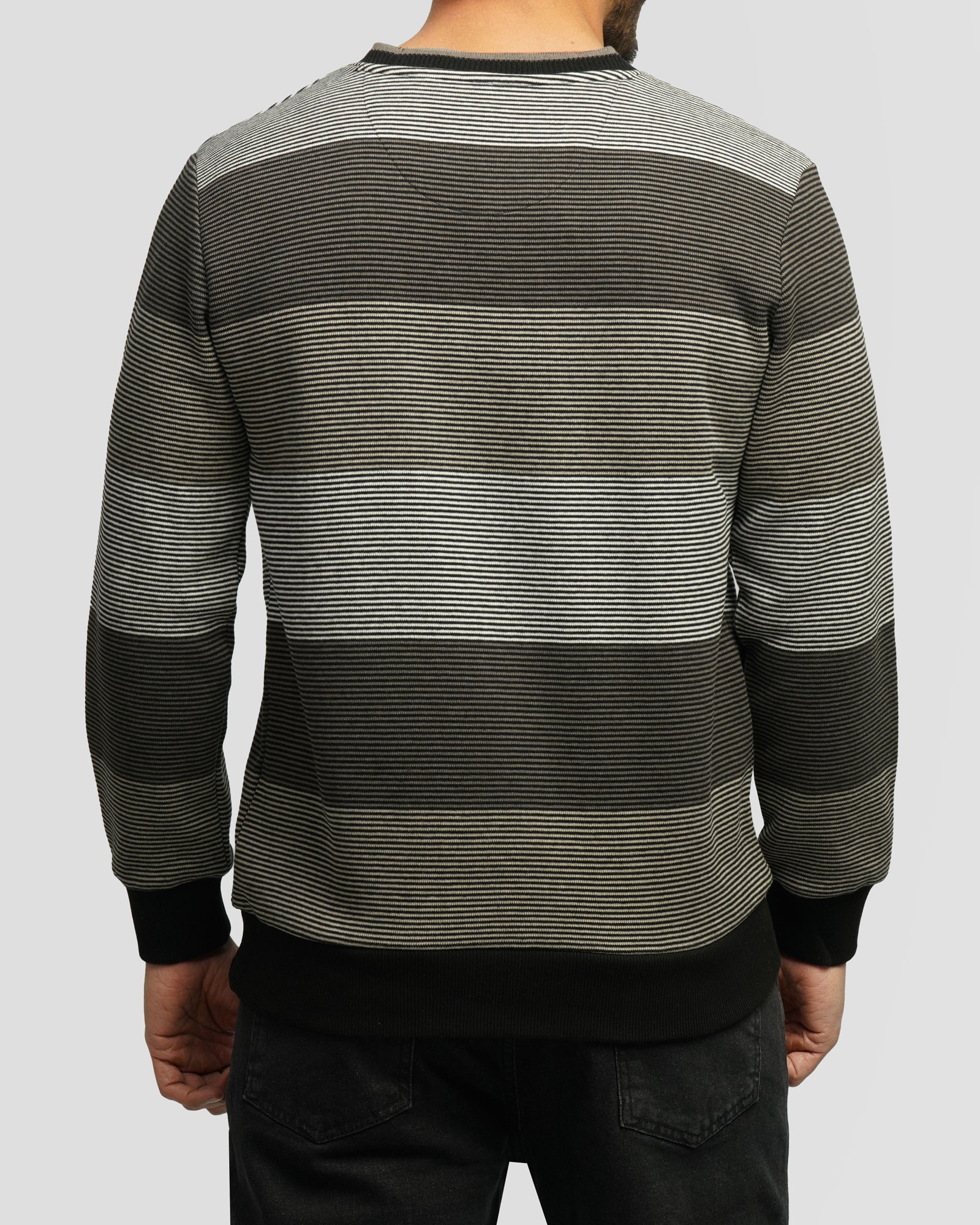 خرید و قیمت پلیور یقه گرد طرح دار مردانه خاکستری 84458152