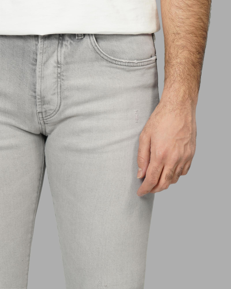 خرید و قیمت شلوار جین اسلیم زاپ دار مردانه طوسی 24411466