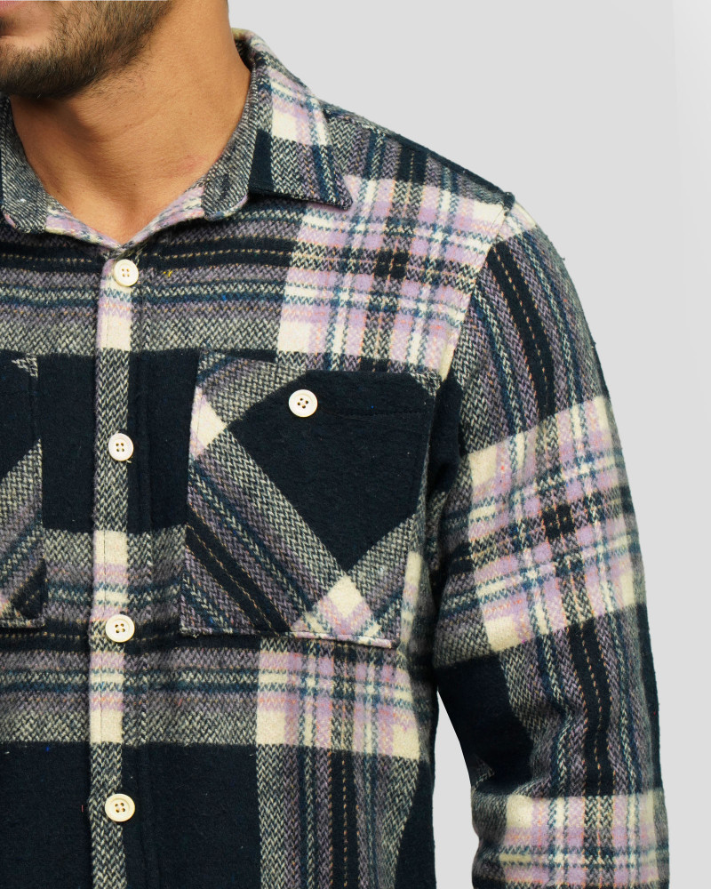 پیراهن ضخیم مردانه سرمه ای 24452318