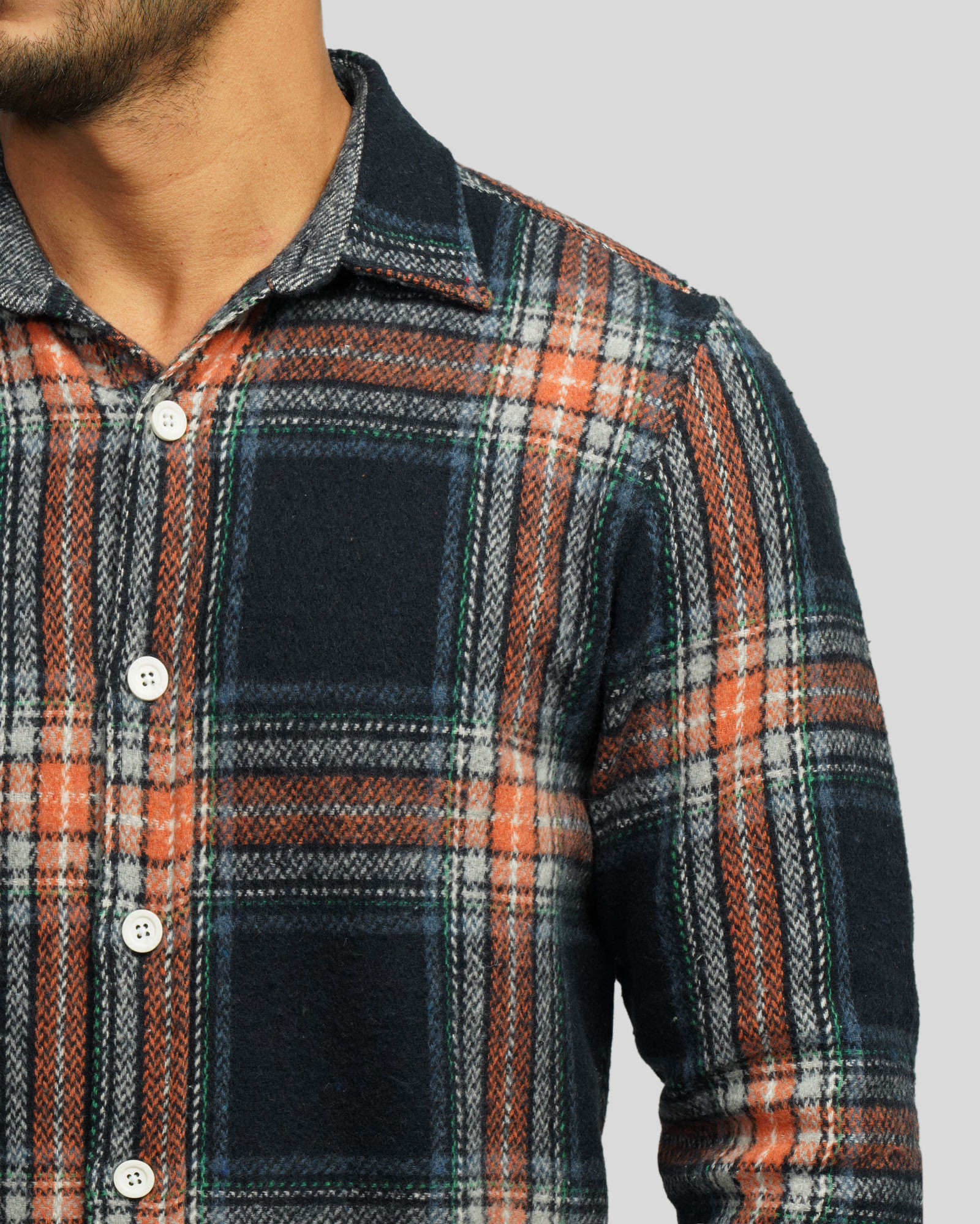 پیراهن ضخیم مردانه سرمه ای تیره 24452315