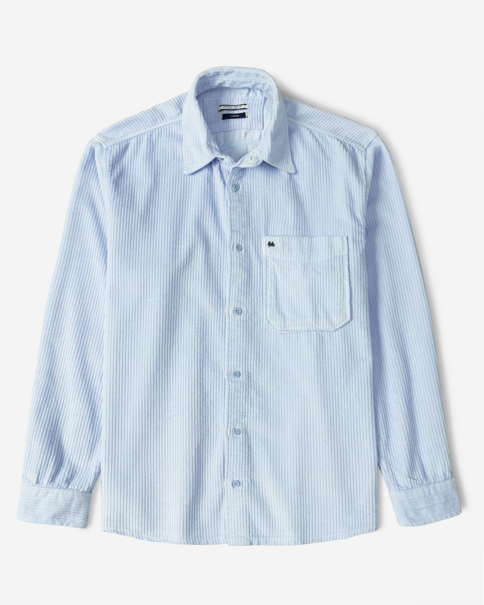 پیراهن مخمل کبریتی مردانه آبی روشن 24452340