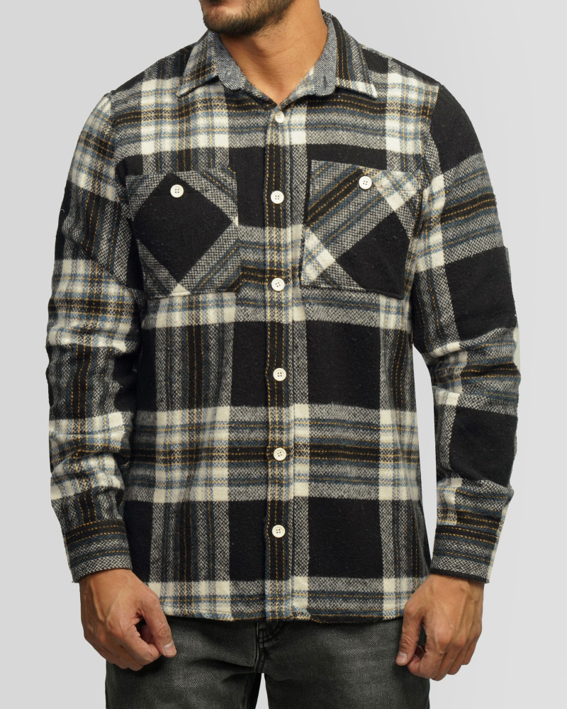 خرید و قیمت پیراهن ضخیم مردانه خاکستری تیره 24452318