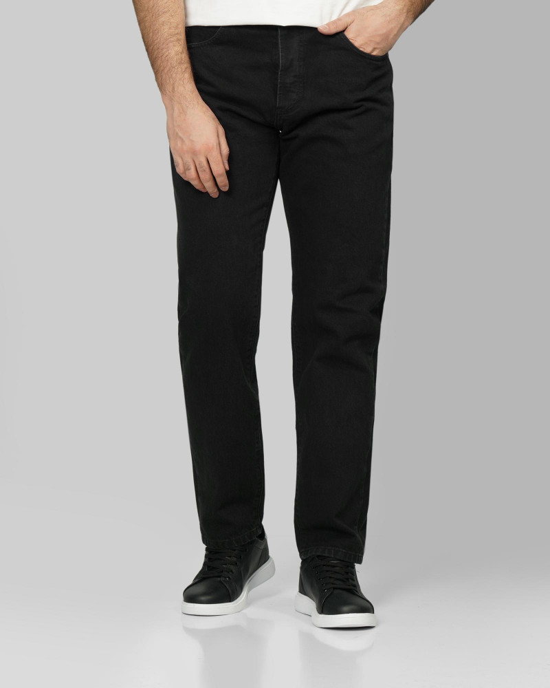 خرید و قیمت شلوار جین رگولار (Relax fit) ساده مردانه دودی 24412270