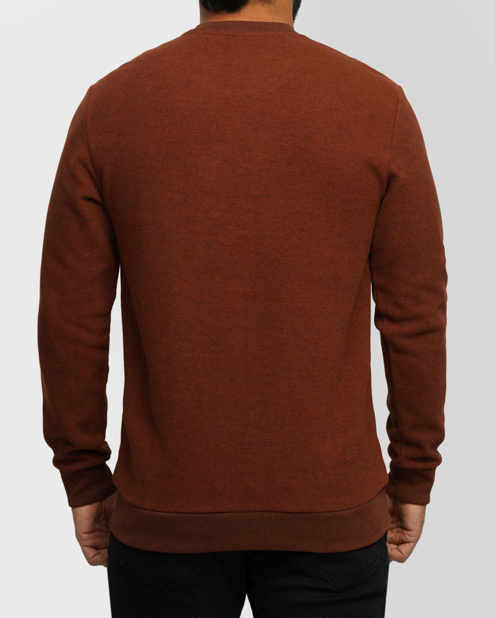 پلیور یقه گرد مردانه سلانیک ساده برنزی 24256159