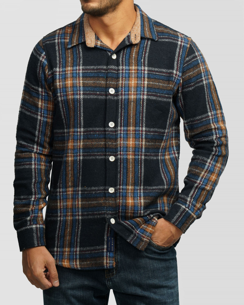 پیراهن ضخیم مردانه سرمه ای 24452315