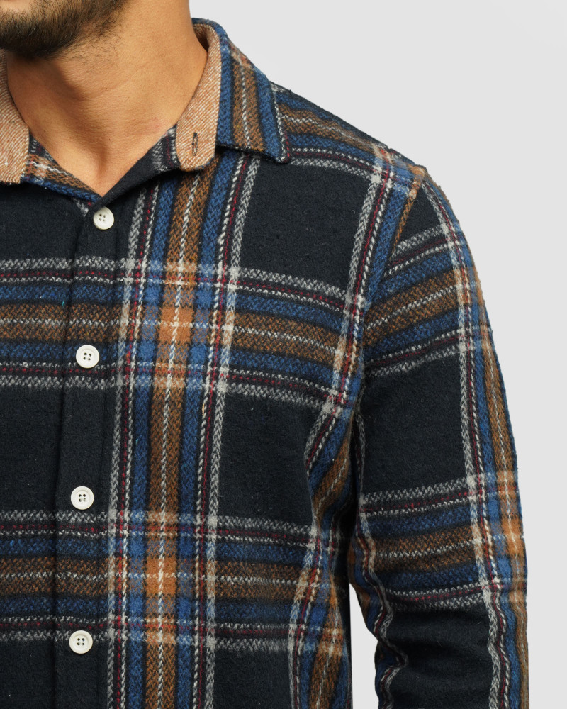 پیراهن ضخیم مردانه سرمه ای 24452315