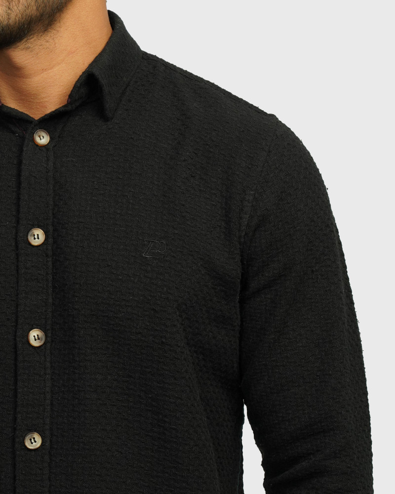 خرید و قیمت پیراهن ضخیم مردانه مشکی 24452323