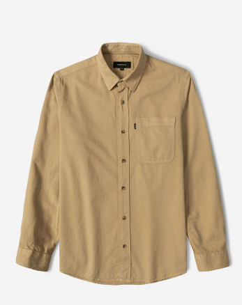 پیراهن آستین بلند ساده مردانه کرم 24421316