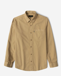 پیراهن آستین بلند ساده مردانه کرم 24421316