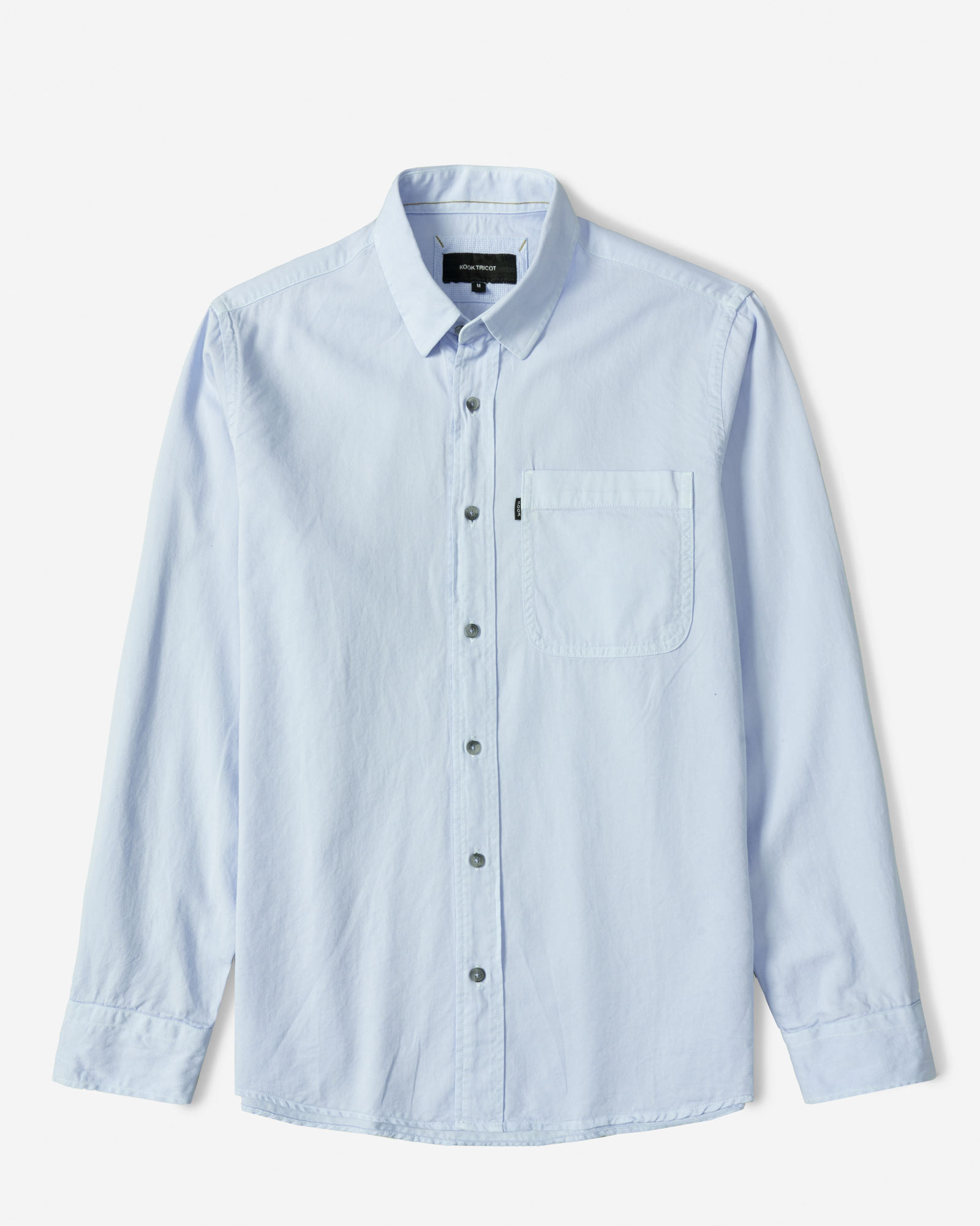 پیراهن آستین بلند ساده مردانه آبی روشن 24421316