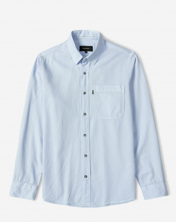 پیراهن آستین بلند ساده مردانه آبی روشن 24421316