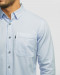 پیراهن آستین بلند ساده مردانه آبی روشن 24421316