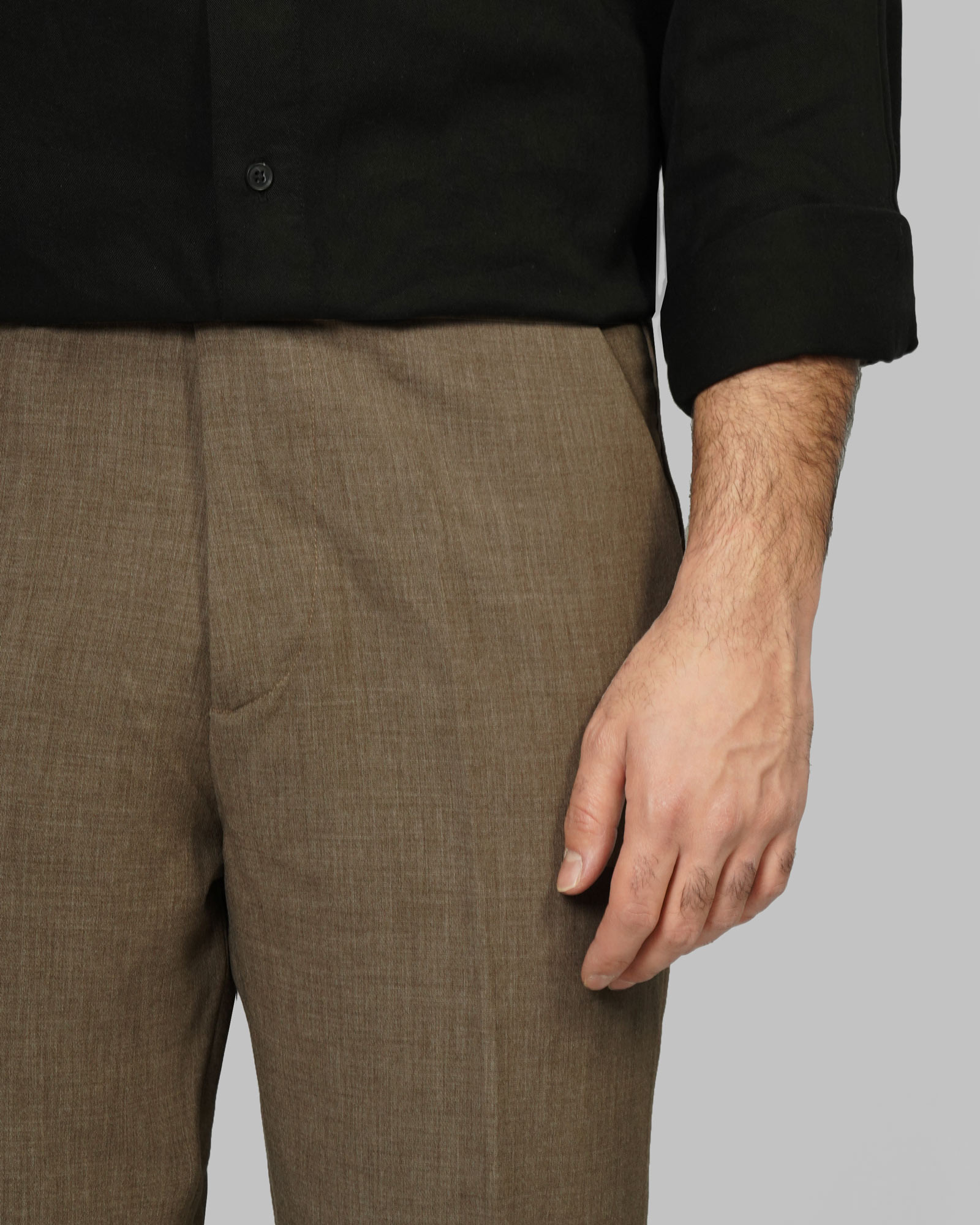 شلوار پارچه ای مردانه رگولار قهوه ای روشن 24462131