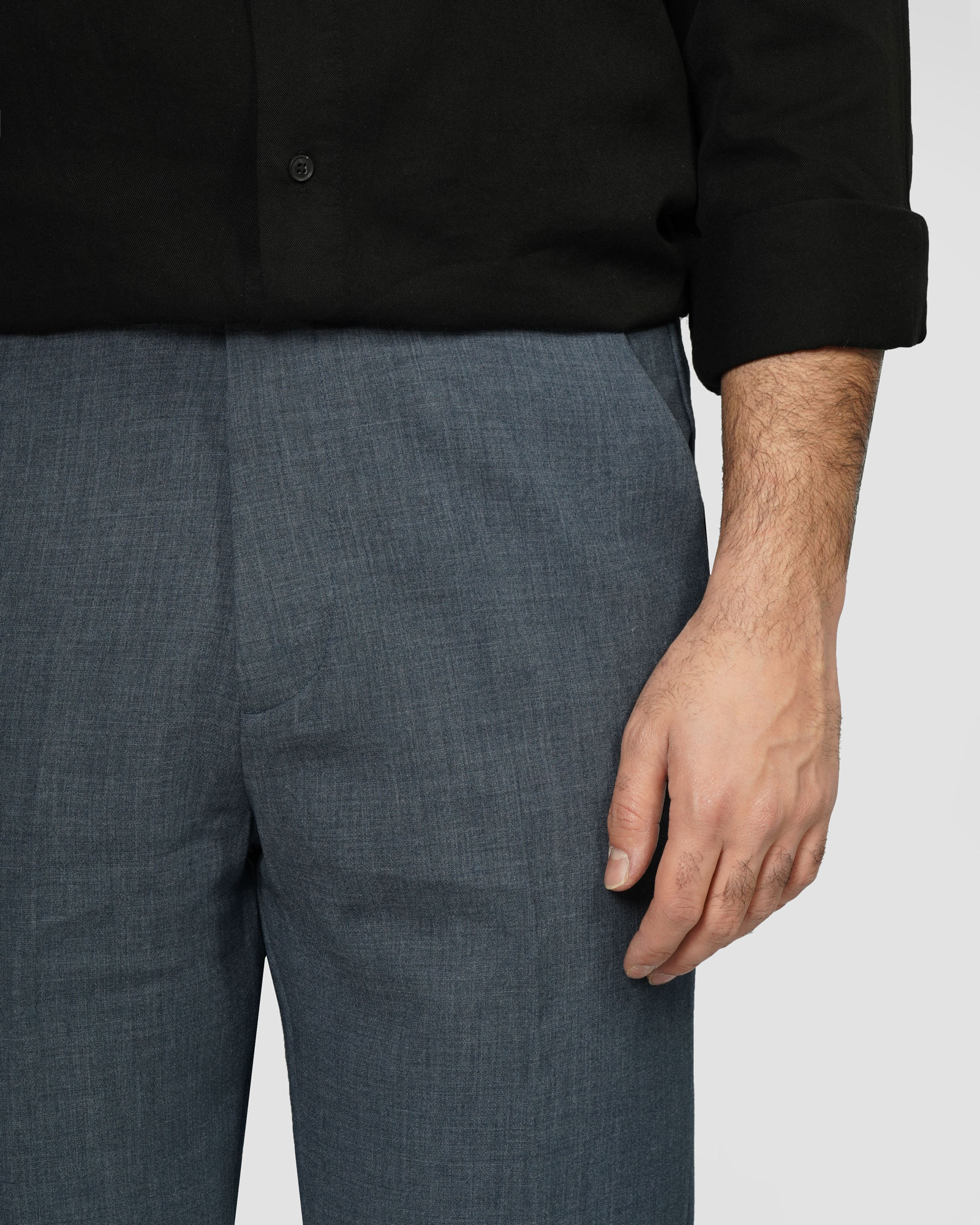 شلوار پارچه ای مردانه رگولار سرمه ای روشن 24462131