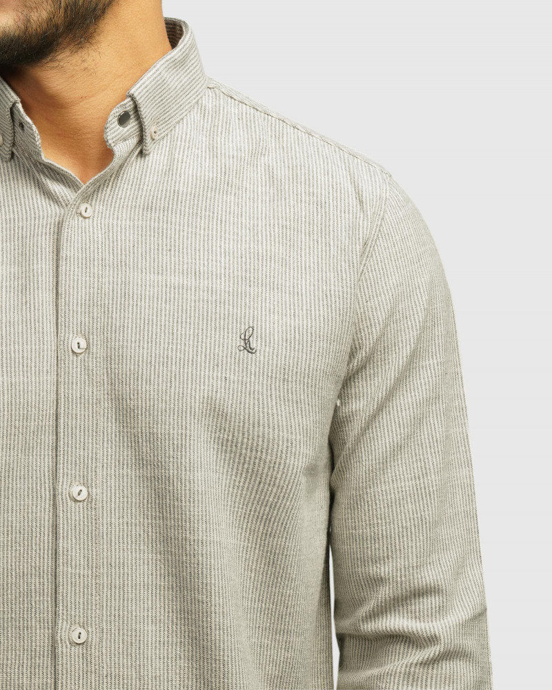 خرید و قیمت پیراهن آستین بلند راه راه مردانه طوسی 24266182