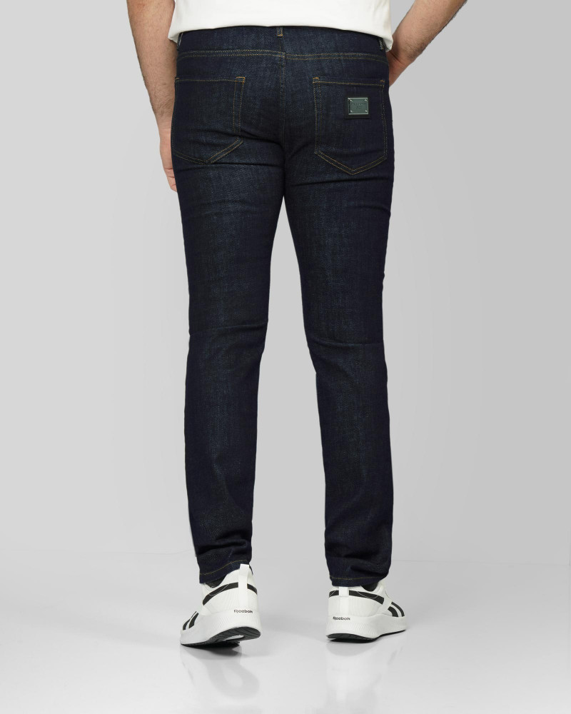 خرید و قیمت شلوار جین اسلیم ساده مردانه سرمه ای 24411463