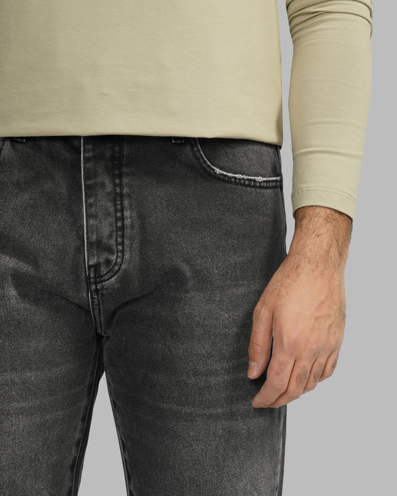 خرید و قیمت شلوار جین استریت استایل (Street Style) ساده مردانه ذغالی 24424816