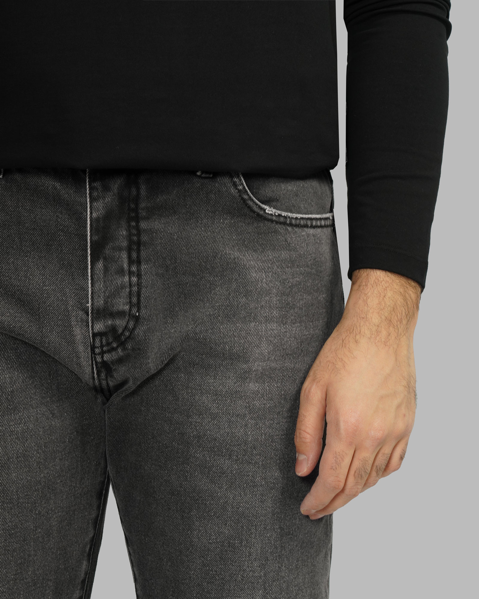 خرید و قیمت شلوار جین رگولار (Relax vintage) ساده مردانه خاکستری 24412259