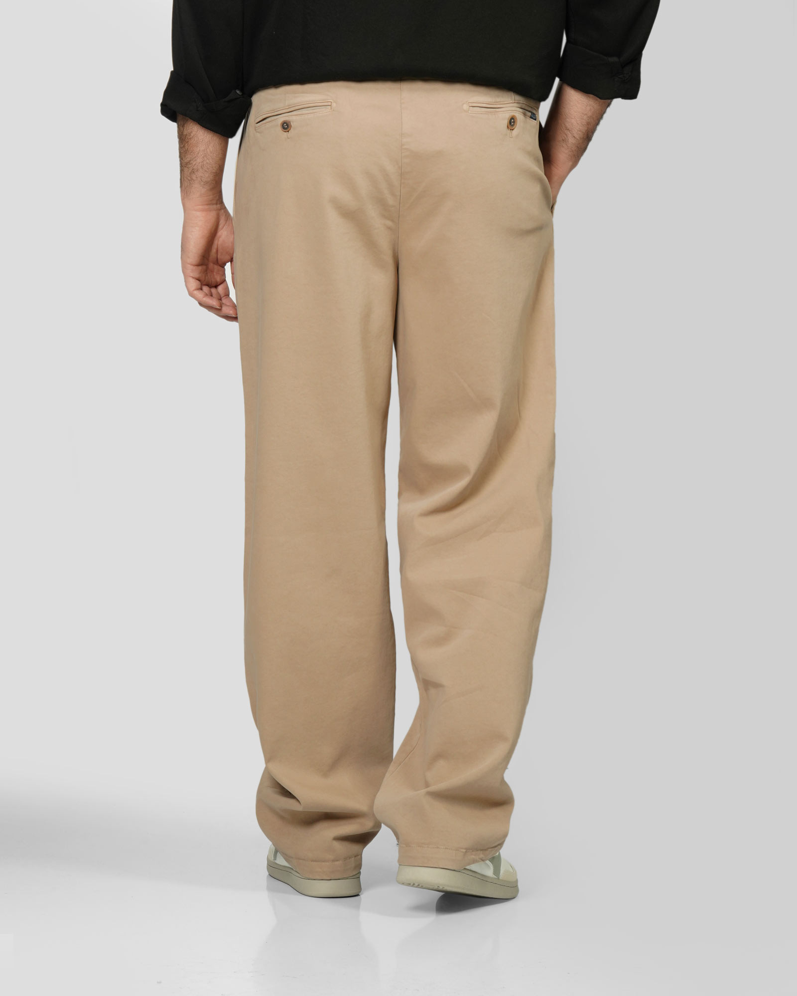 شلوار کتان رگولار مردانه کرم 24425190