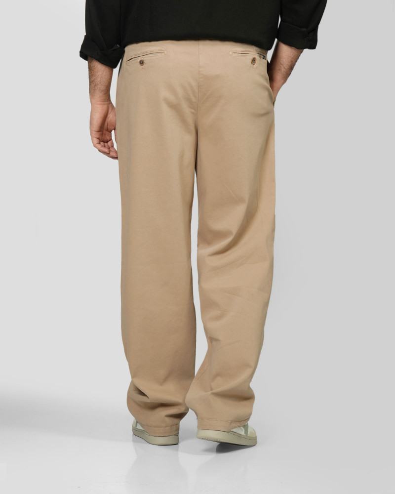 شلوار کتان رگولار مردانه کرم 24425190