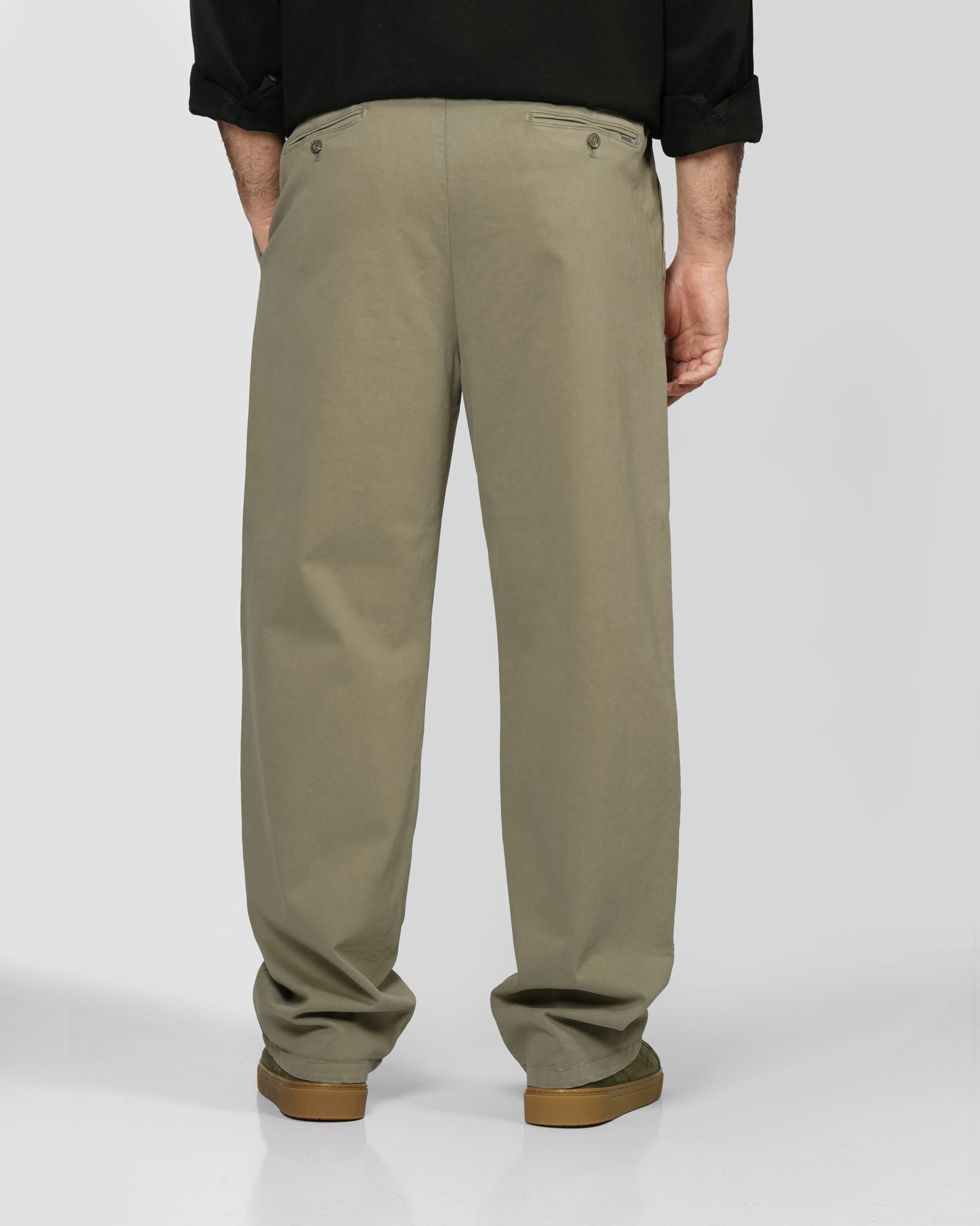 شلوار کتان رگولار مردانه سبز 24425190