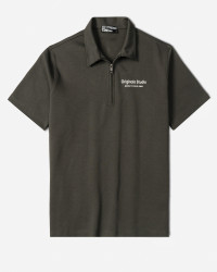 خرید و قیمت پولوشرت نیم زیپ آستین کوتاه مردانه خاکستری 24494334