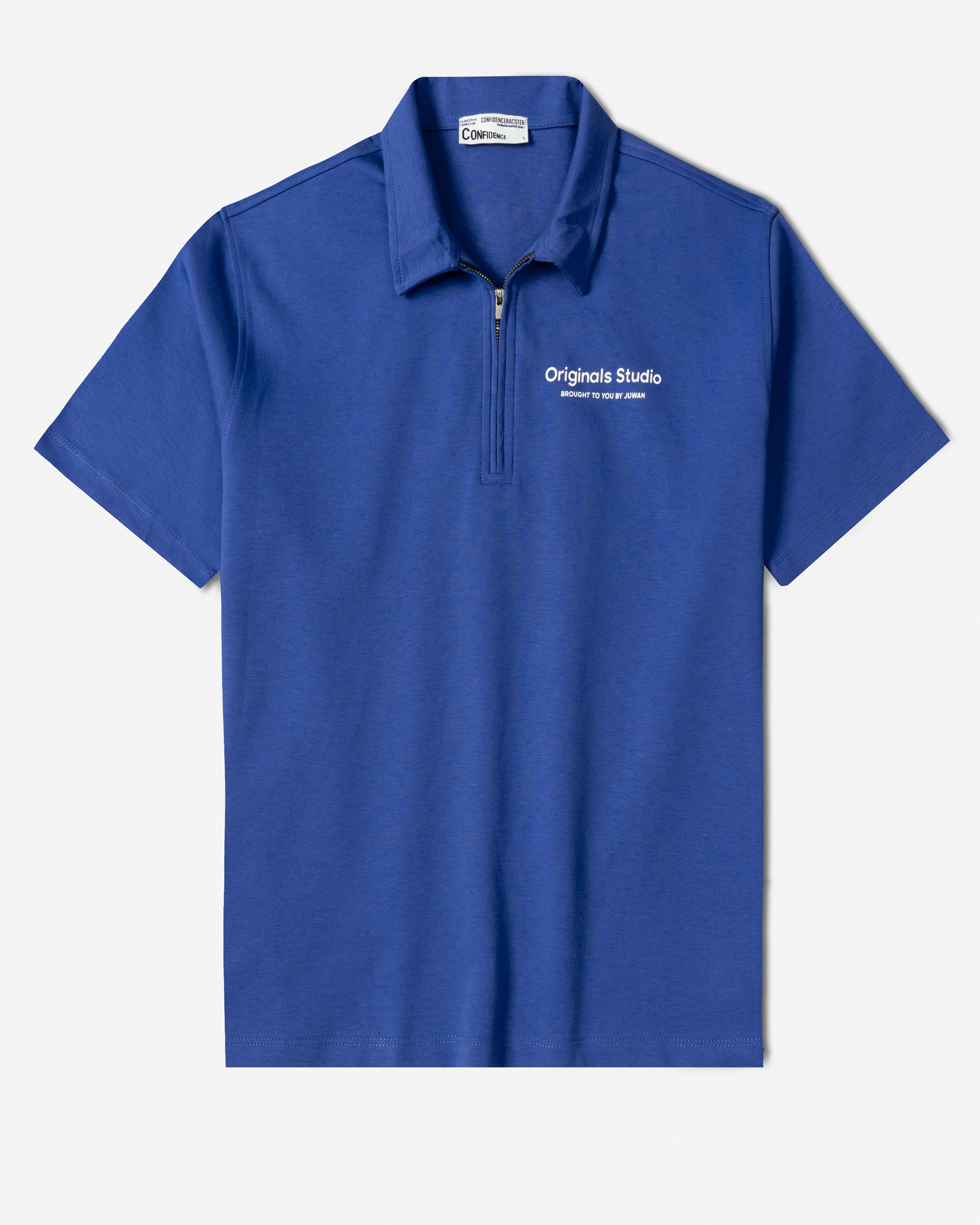 خرید و قیمت پولوشرت نیم زیپ آستین کوتاه مردانه آبی 24494334