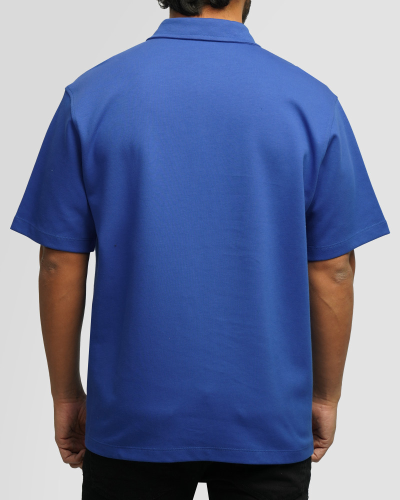 خرید و قیمت پولوشرت نیم زیپ آستین کوتاه مردانه آبی 24494334