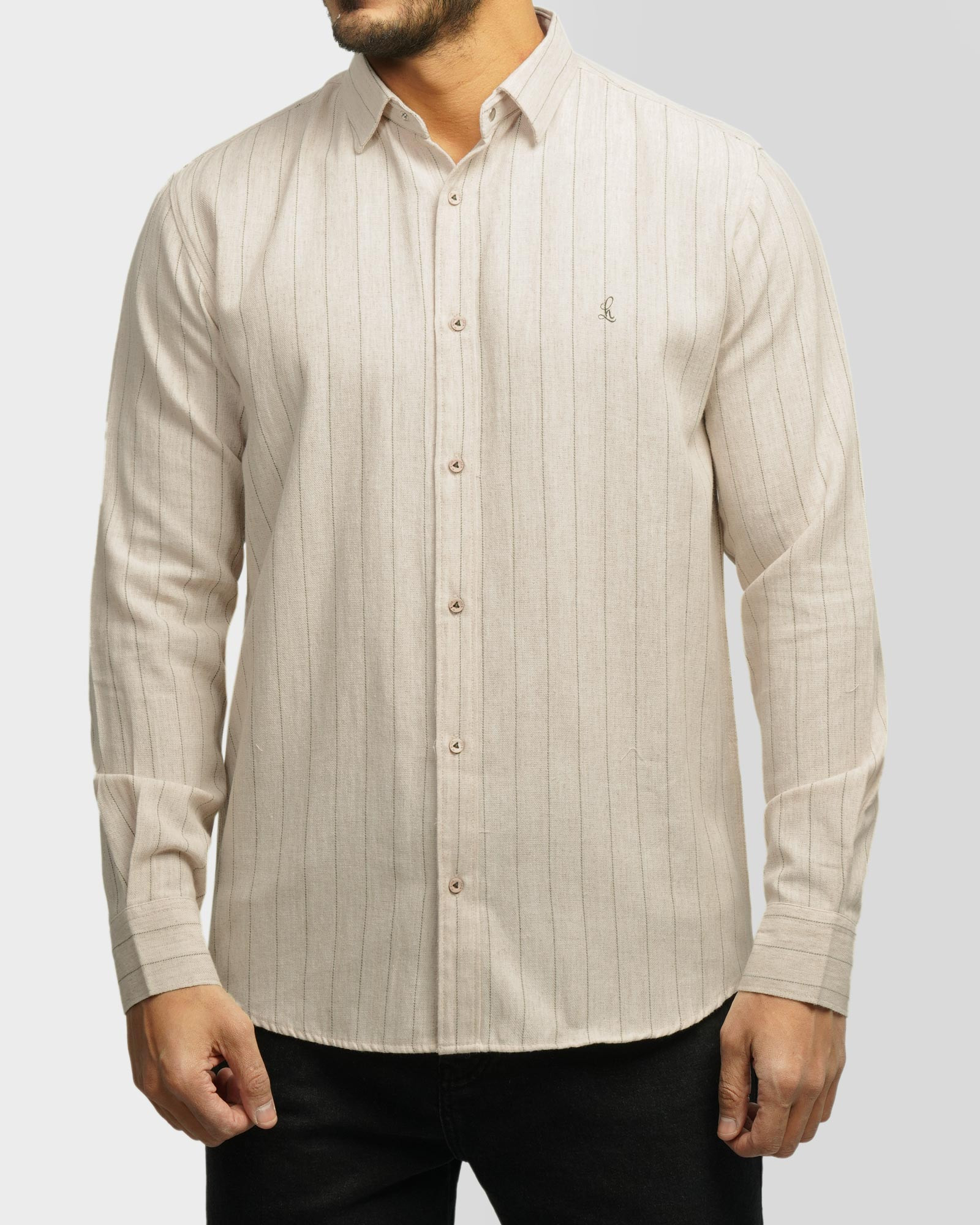 خرید و قیمت پیراهن آستین بلند راه راه مردانه سبز 24466187