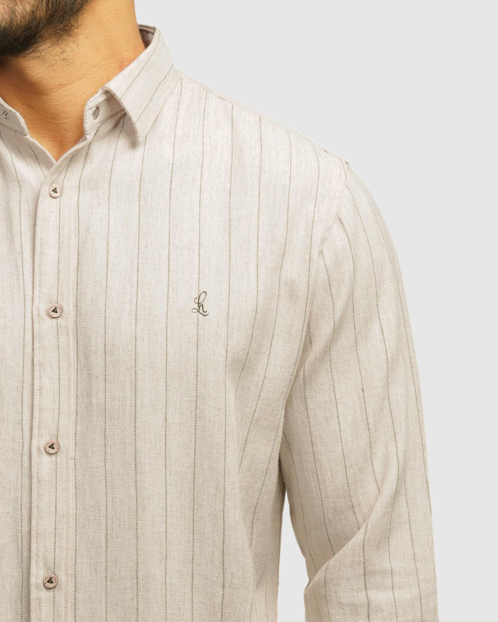 خرید و قیمت پیراهن آستین بلند راه راه مردانه سبز 24466187