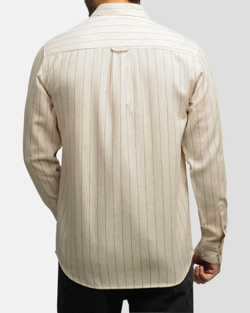 خرید و قیمت پیراهن آستین بلند راه راه مردانه سرمه ای 24466187